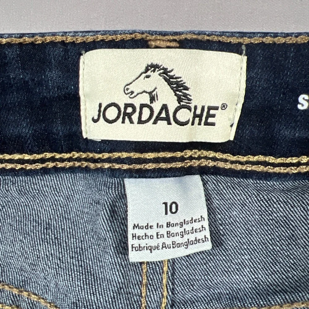 Jordache Super Skinny Jeans Womens 10 Blue Cotton Stretch Dark Wash High Rise